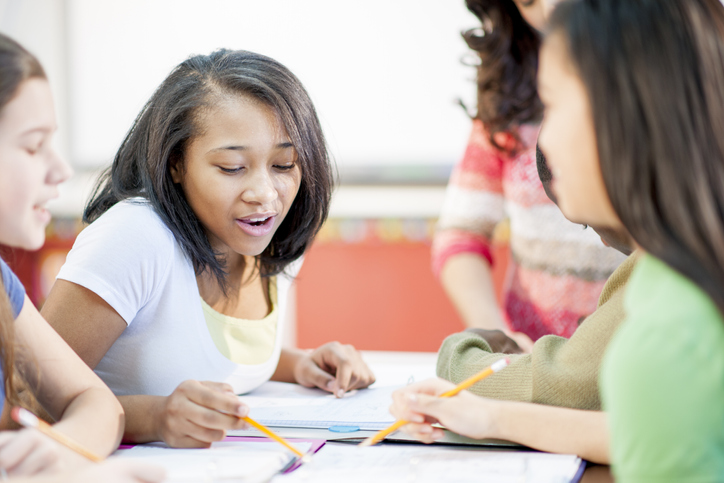 students working