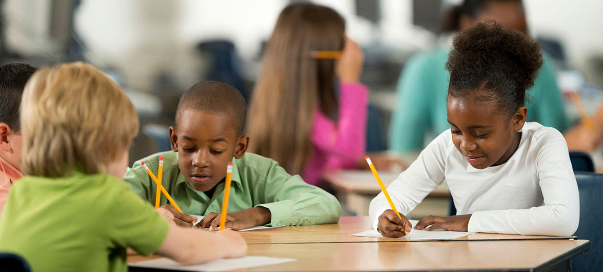 students working