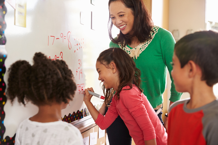 Teacher with Students