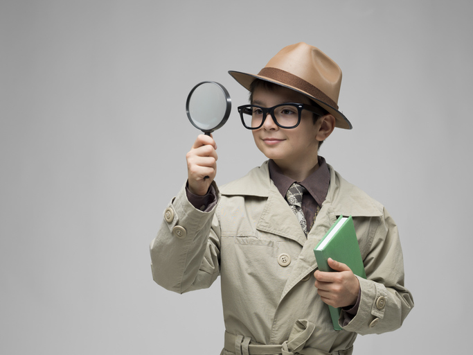 Student dressed as a detective